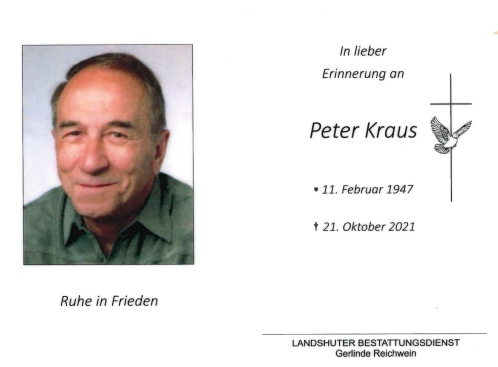 Peter Kraus – Nachruf